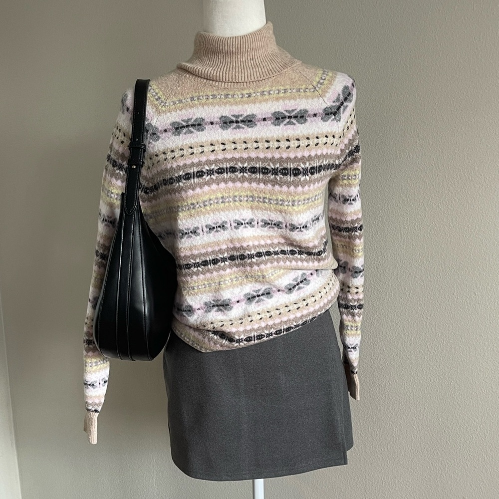 Women's Multicolor Turtleneck Sweater Size S